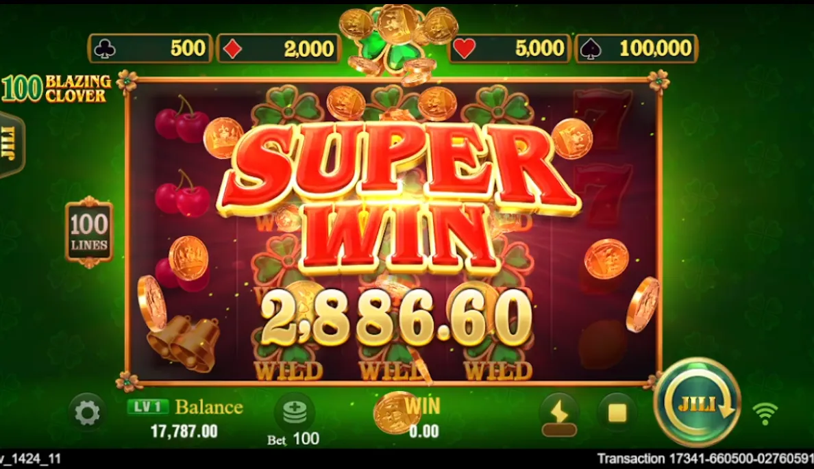 100 Blazing Clover game interface screenshot 4