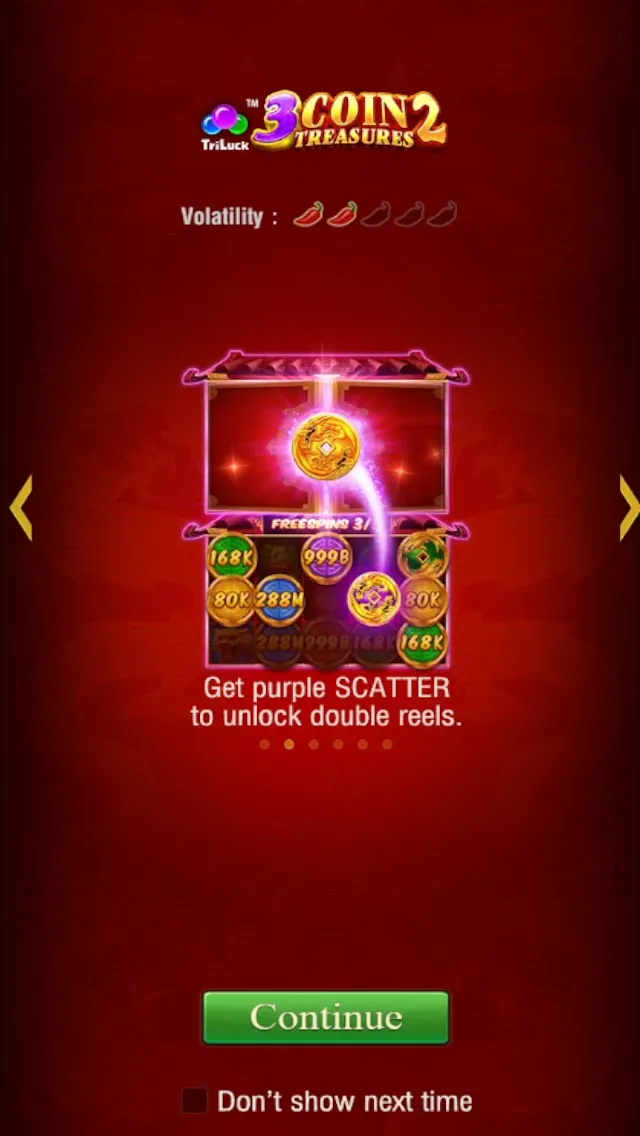 3 Coin Treasures 2 game interface screenshot 1