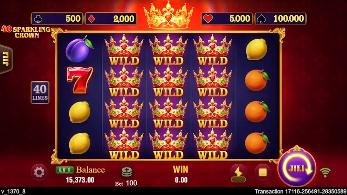 40 Sparkling Crown game interface screenshot 3