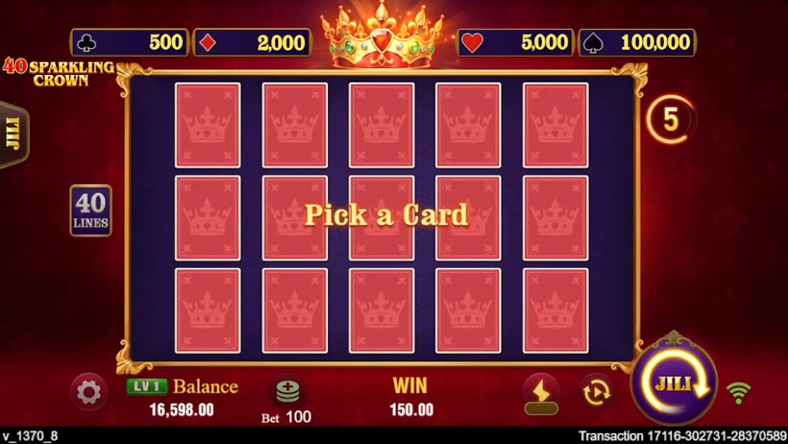 40 Sparkling Crown game interface screenshot 5