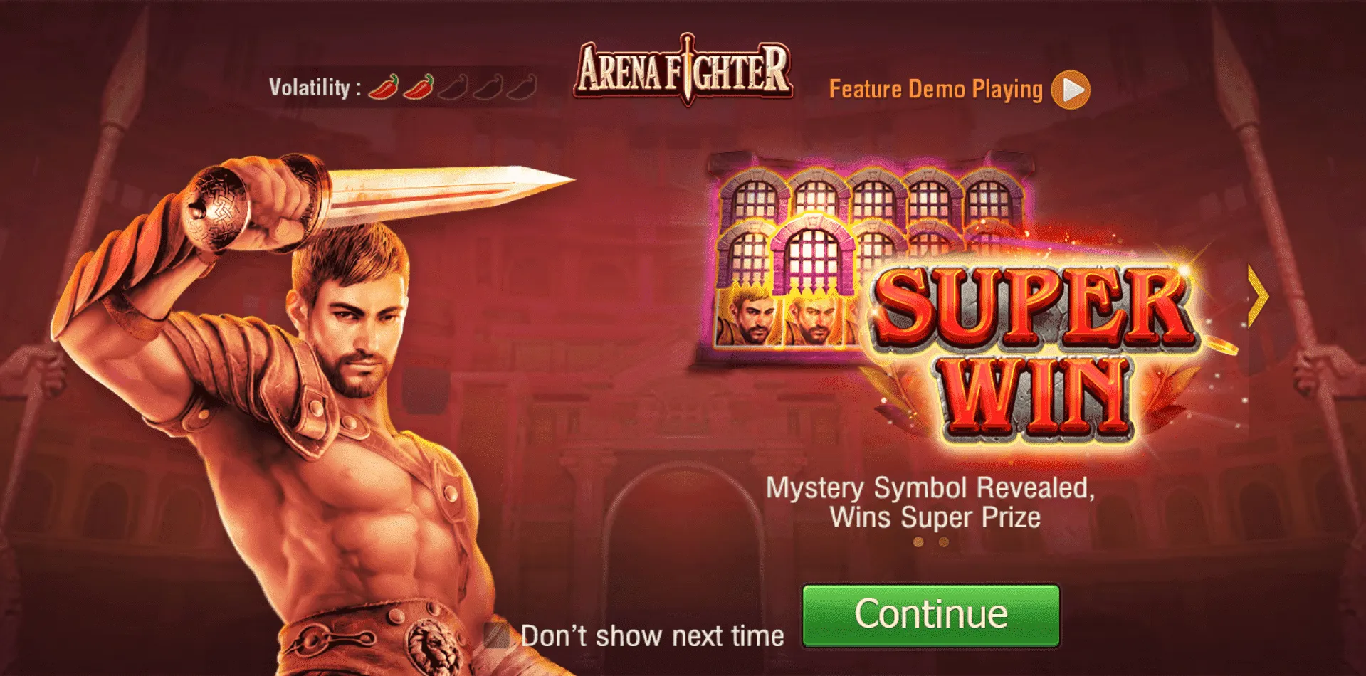 Arena Fighter game interface screenshot 1