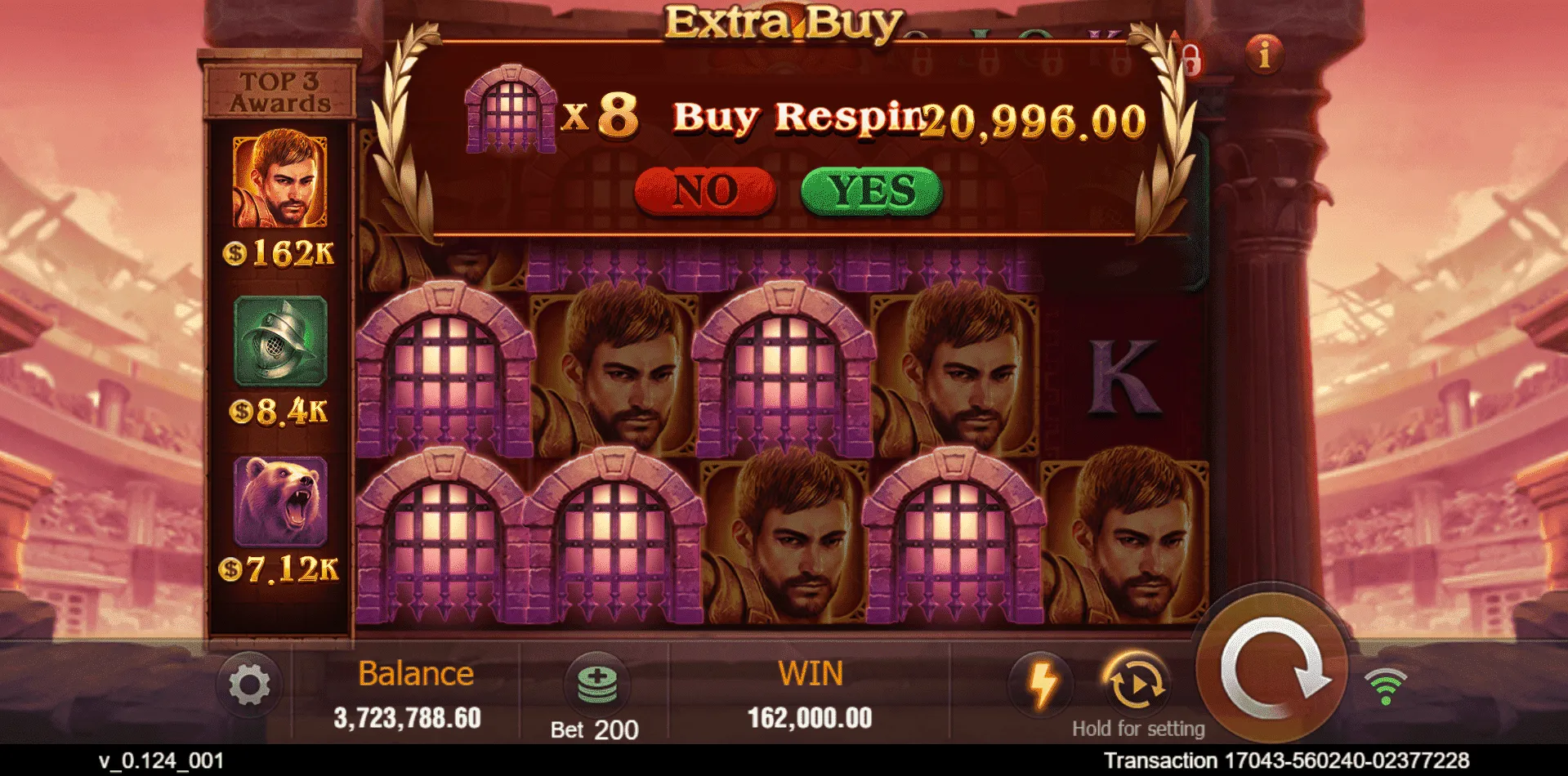 Arena Fighter game interface screenshot 3