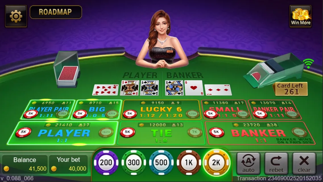 Baccarat game interface screenshot 3