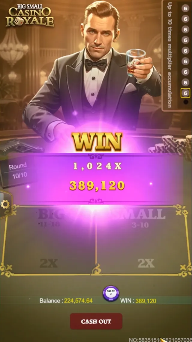 Big Small Casino Royale game interface screenshot 2