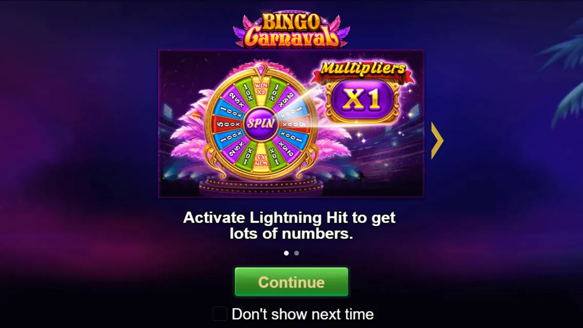 Bingo Carnaval game interface screenshot 1