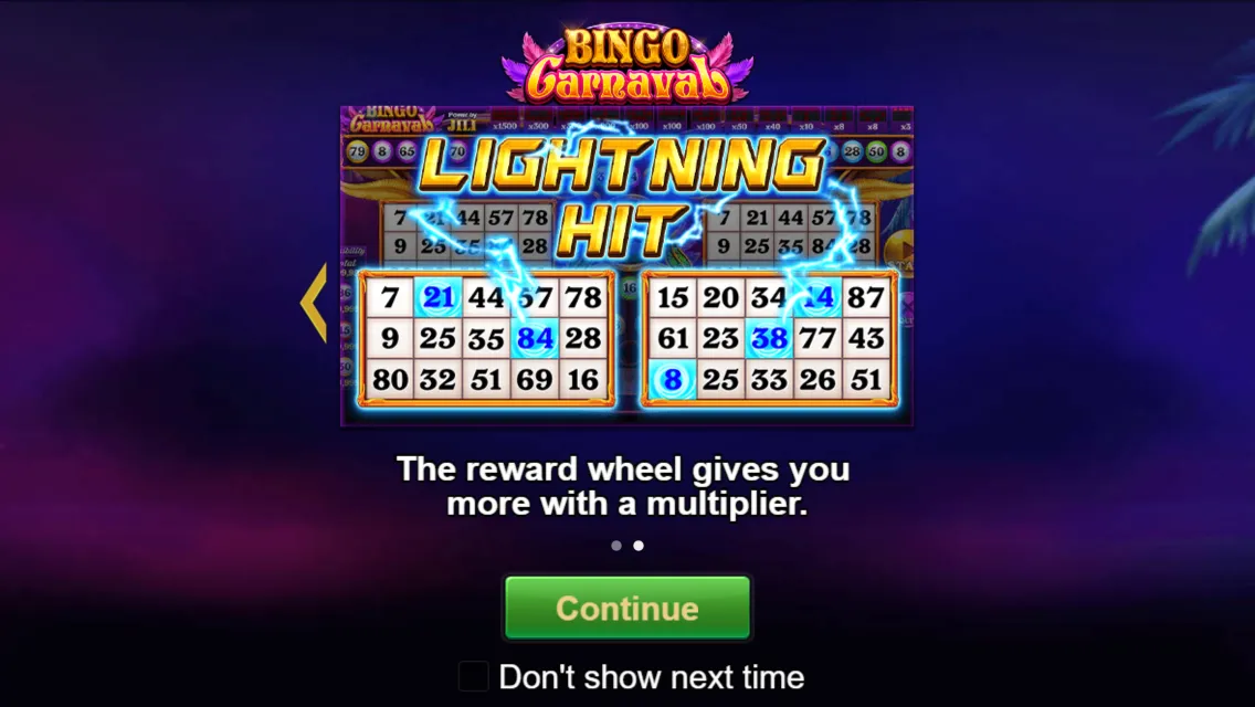 Bingo Carnaval game interface screenshot 2