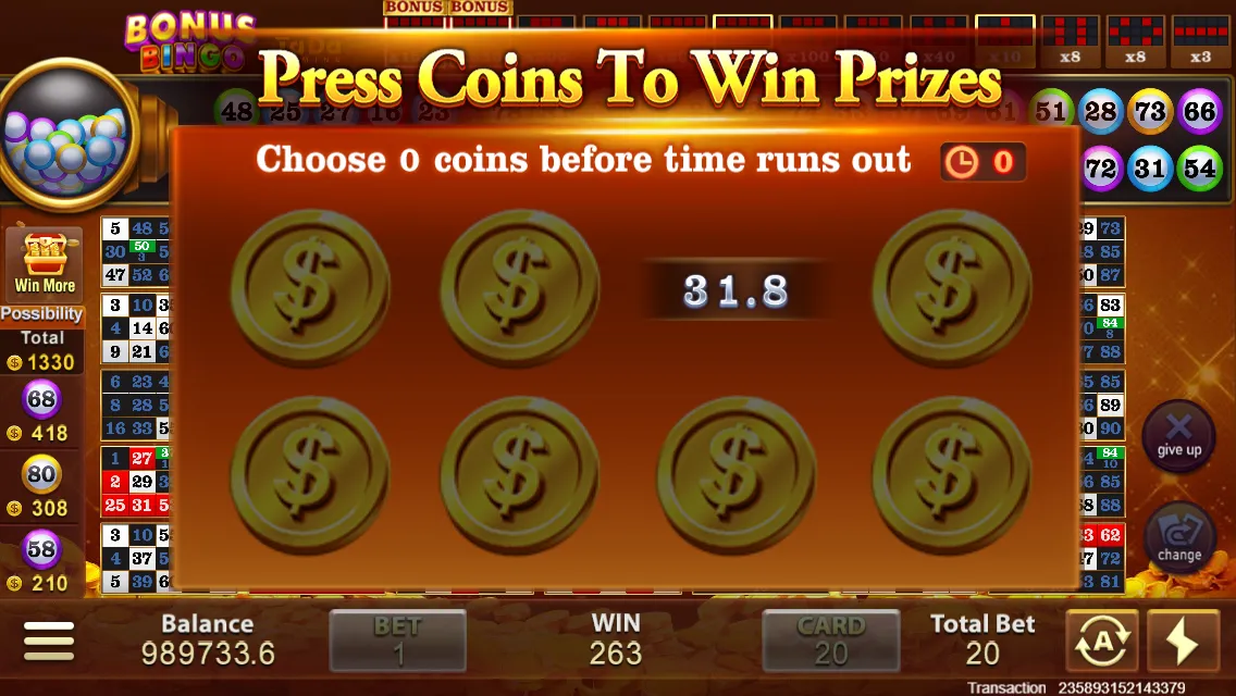 Bonus Bingo game interface screenshot 4