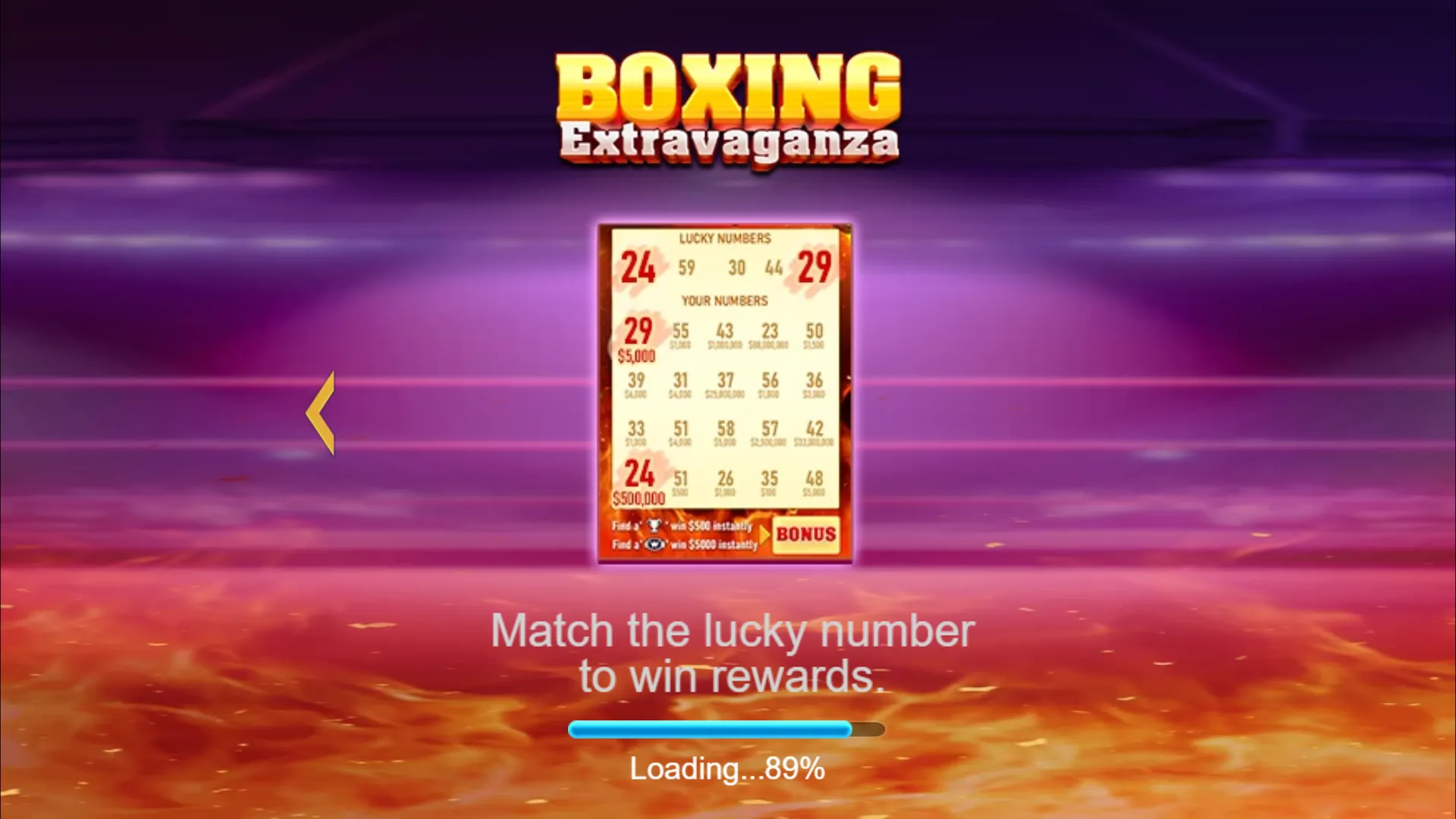 Boxing Extravaganza game interface screenshot 2