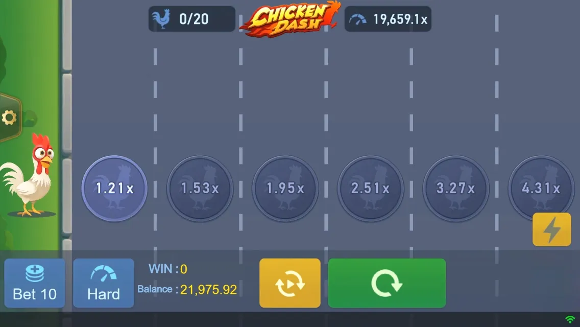 Chicken Dash game interface screenshot 2