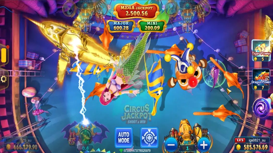 Circus Jackpot game interface screenshot 3