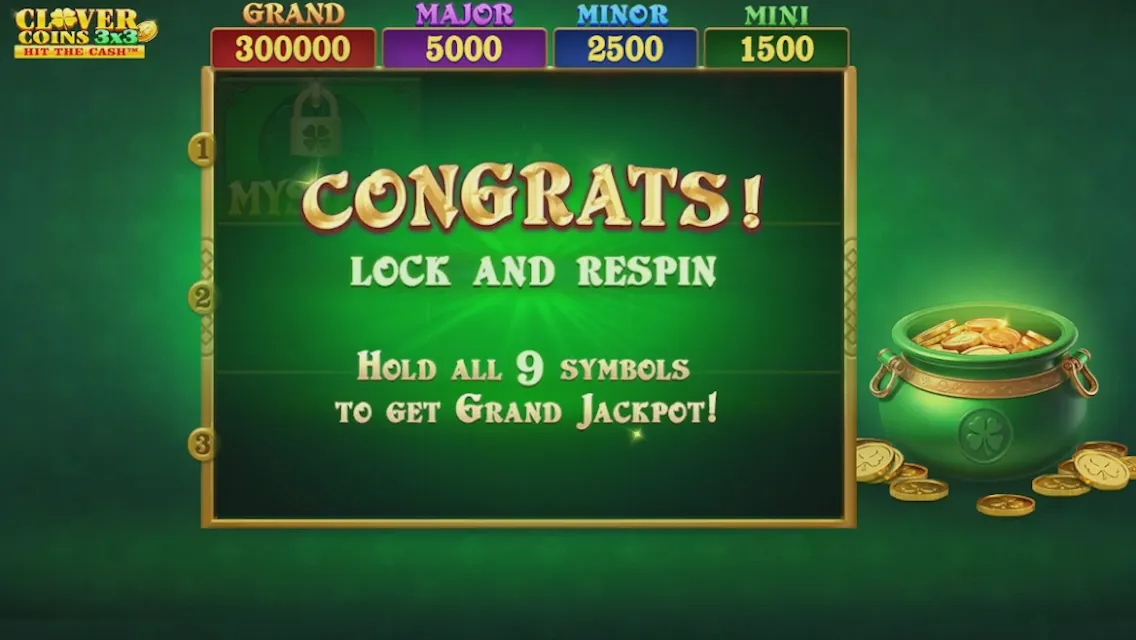 Clover Coins 3x3 game interface screenshot 3
