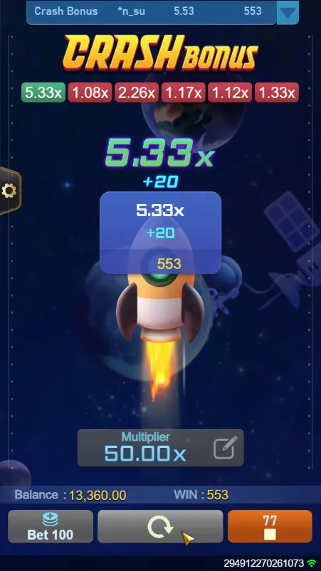 Crash Bonus game interface screenshot 4