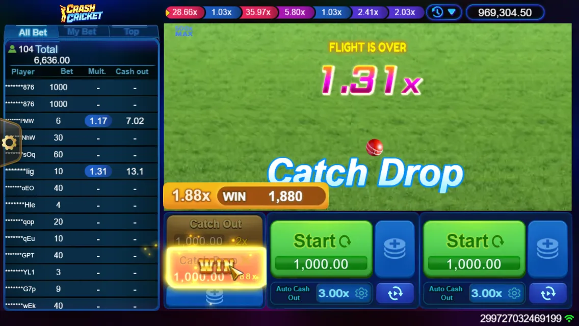 Crash Cricket game interface screenshot 3
