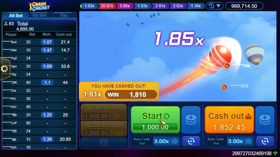 Crash Cricket game interface screenshot 5