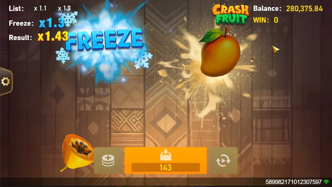 Crash Fruit game interface screenshot 4