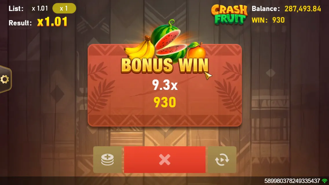Crash Fruit game interface screenshot 5