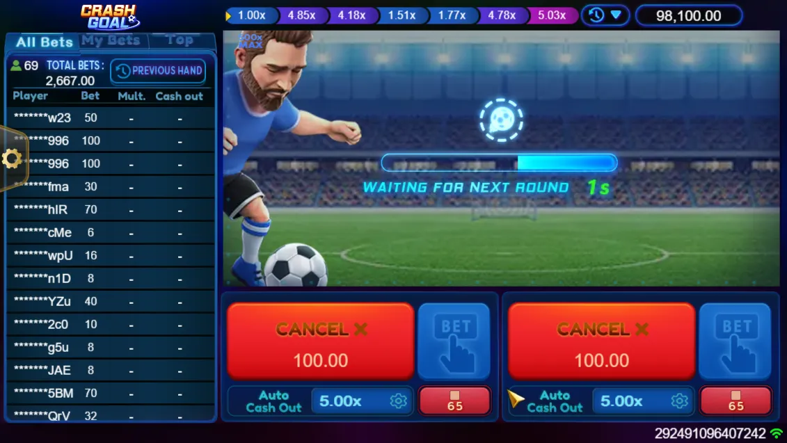 Crash Goal game interface screenshot 4