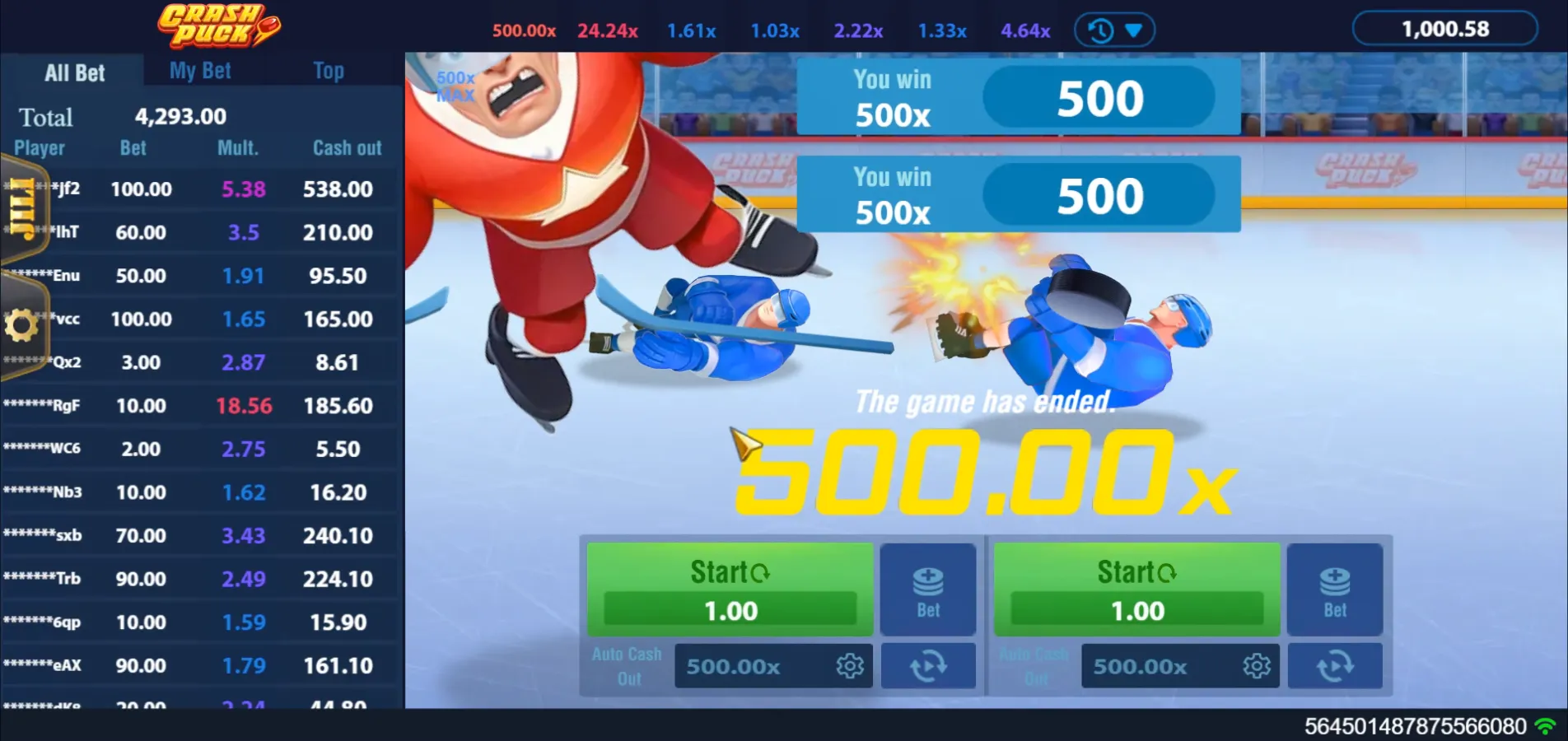 Crash Puck game interface screenshot 4