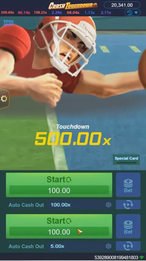 Crash Touchdown game interface screenshot 4