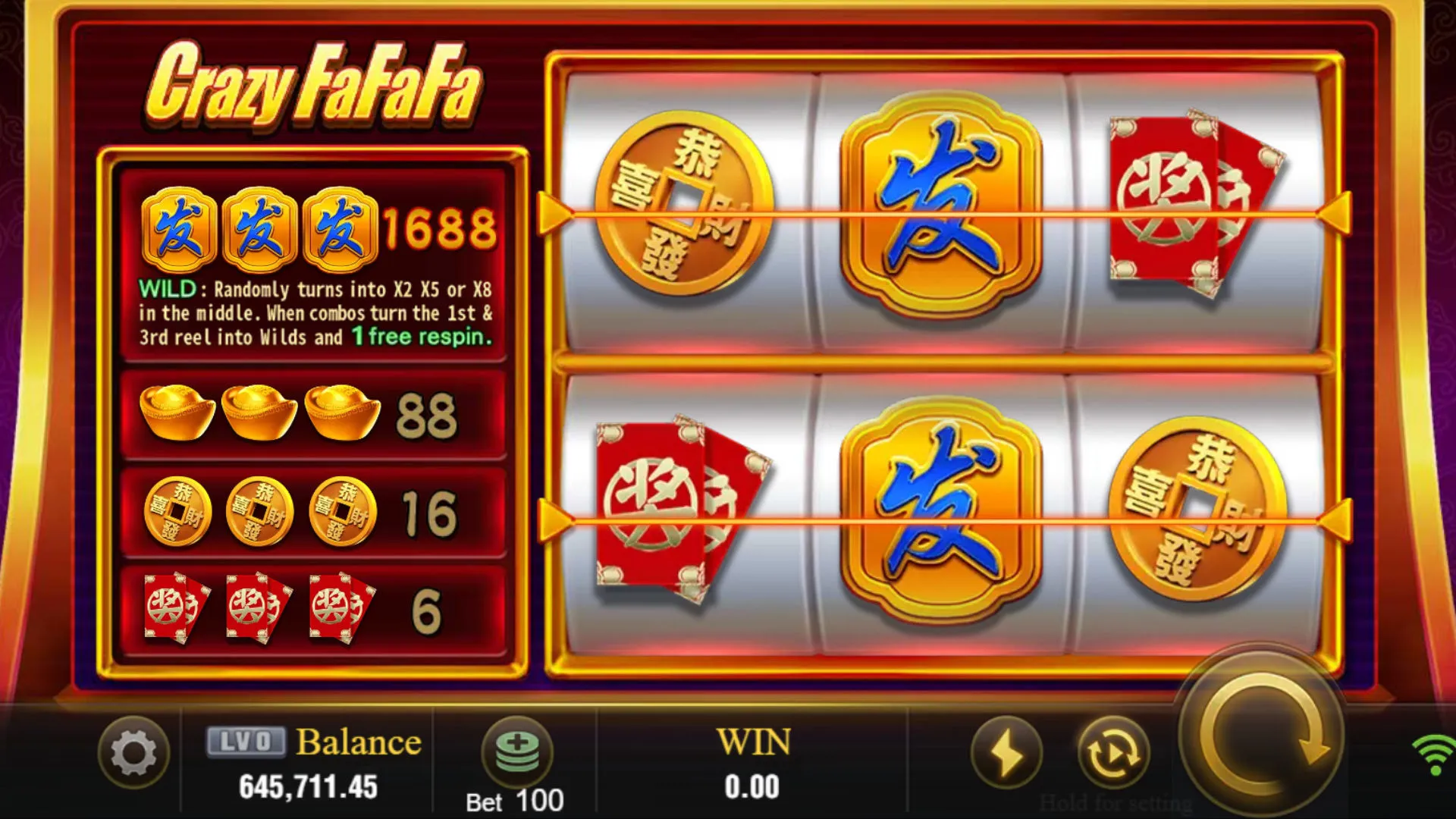 Crazy FaFaFa game interface screenshot 3