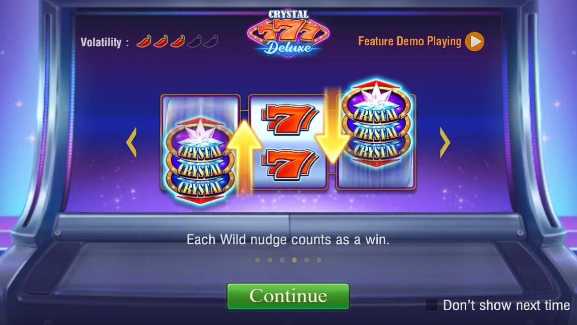Crystal 777 DELUXE game interface screenshot 2