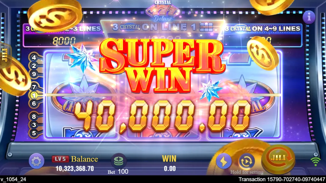 Crystal 777 DELUXE game interface screenshot 5