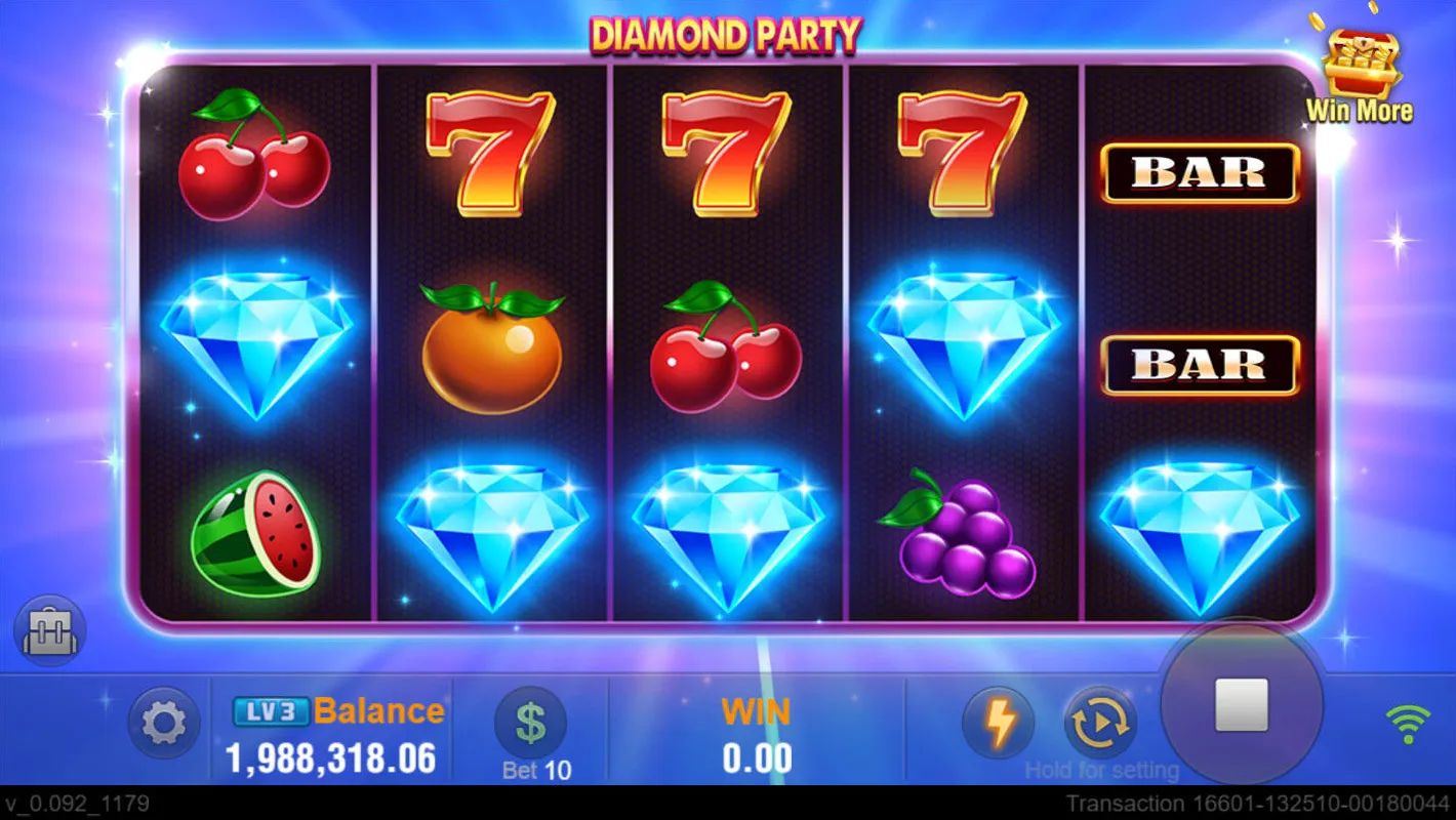 DIAMOND PARTY game interface screenshot 5