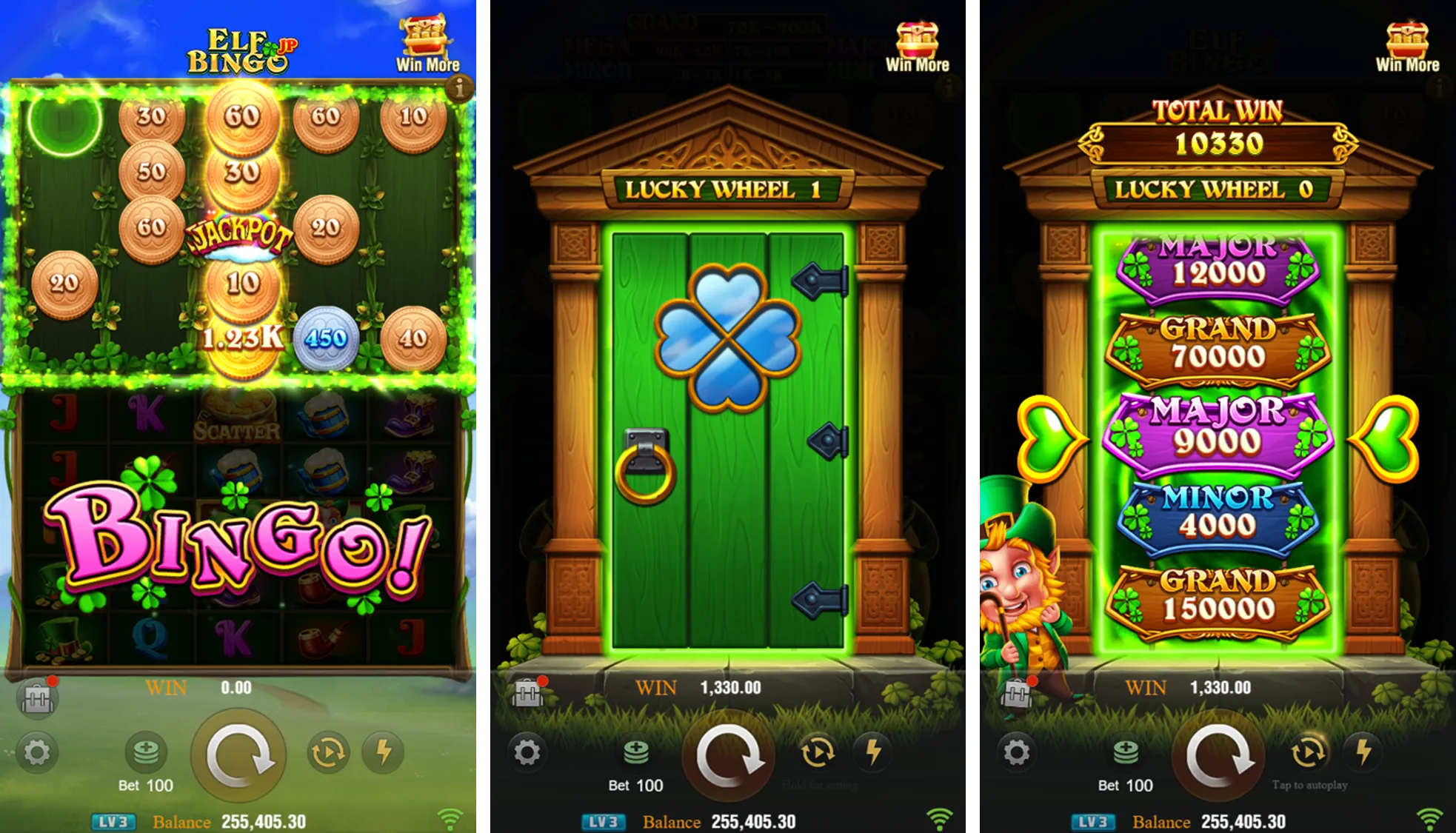 Elf Bingo game interface screenshot 2