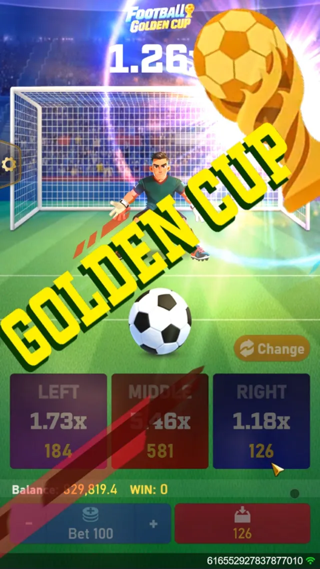 Football Golden Cup game interface screenshot 3