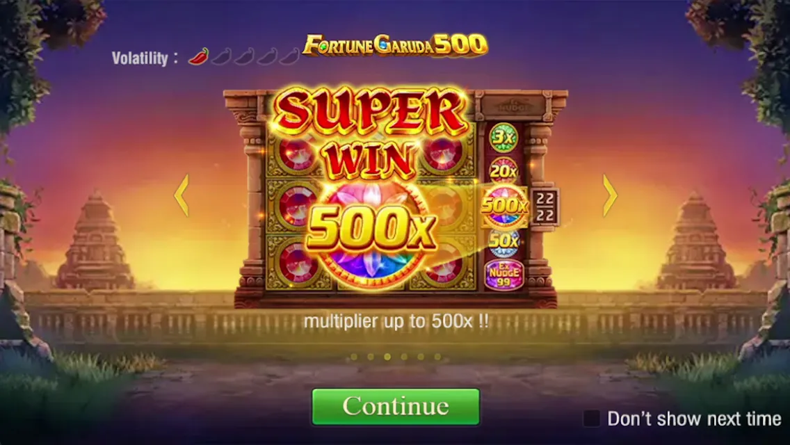 Fortune Garuda 500 game interface screenshot 2