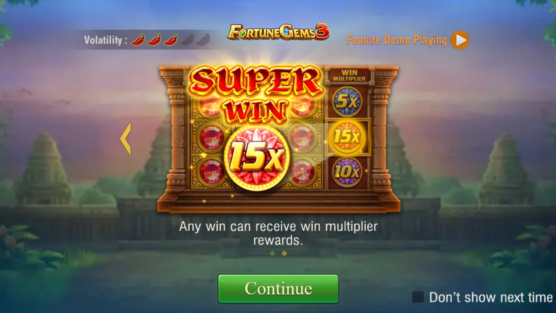 Fortune Gems 3 game interface screenshot 2