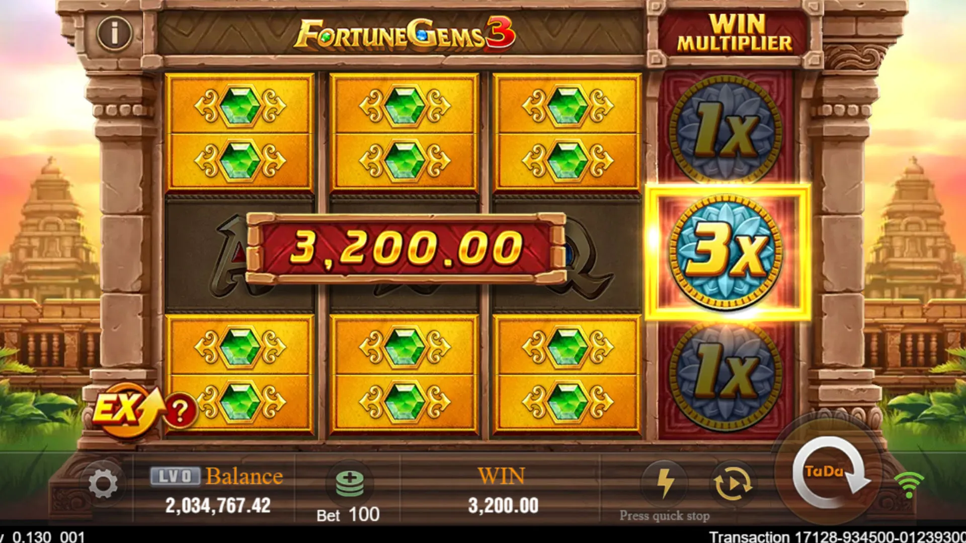 Fortune Gems 3 game interface screenshot 3