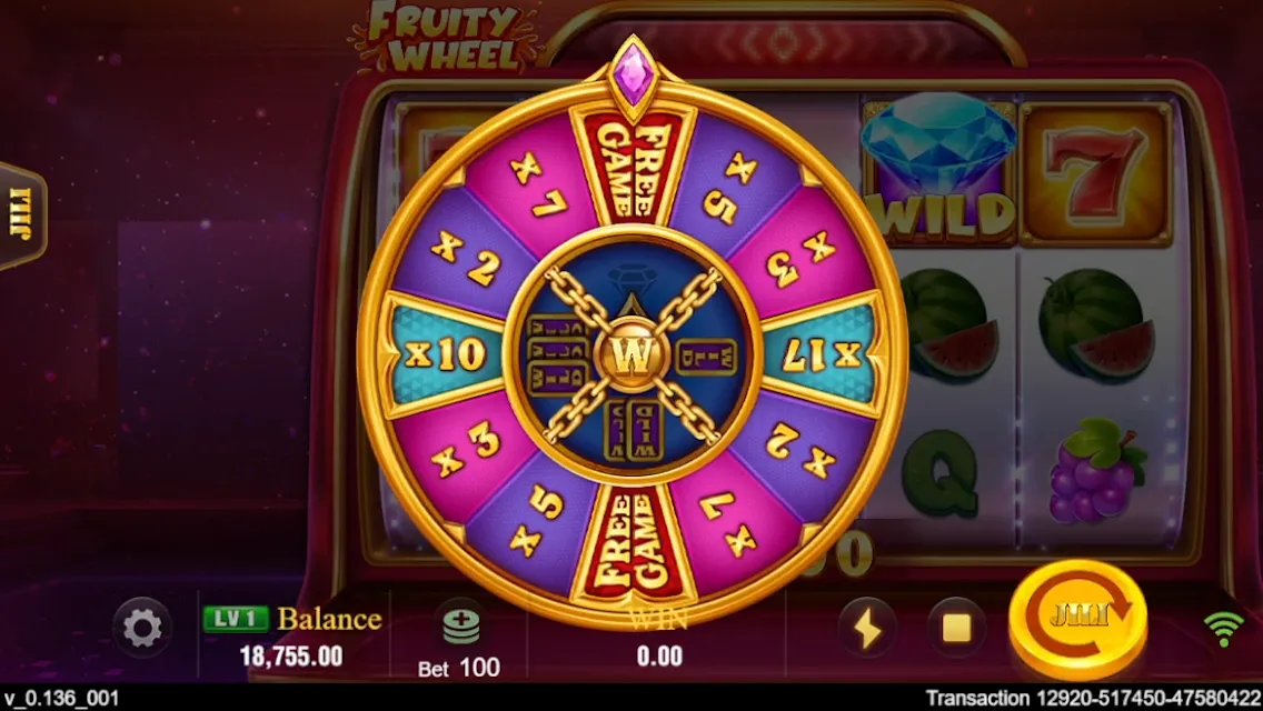 Fruity Wheel game interface screenshot 2