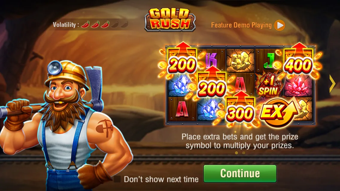 Gold Rush game interface screenshot 1