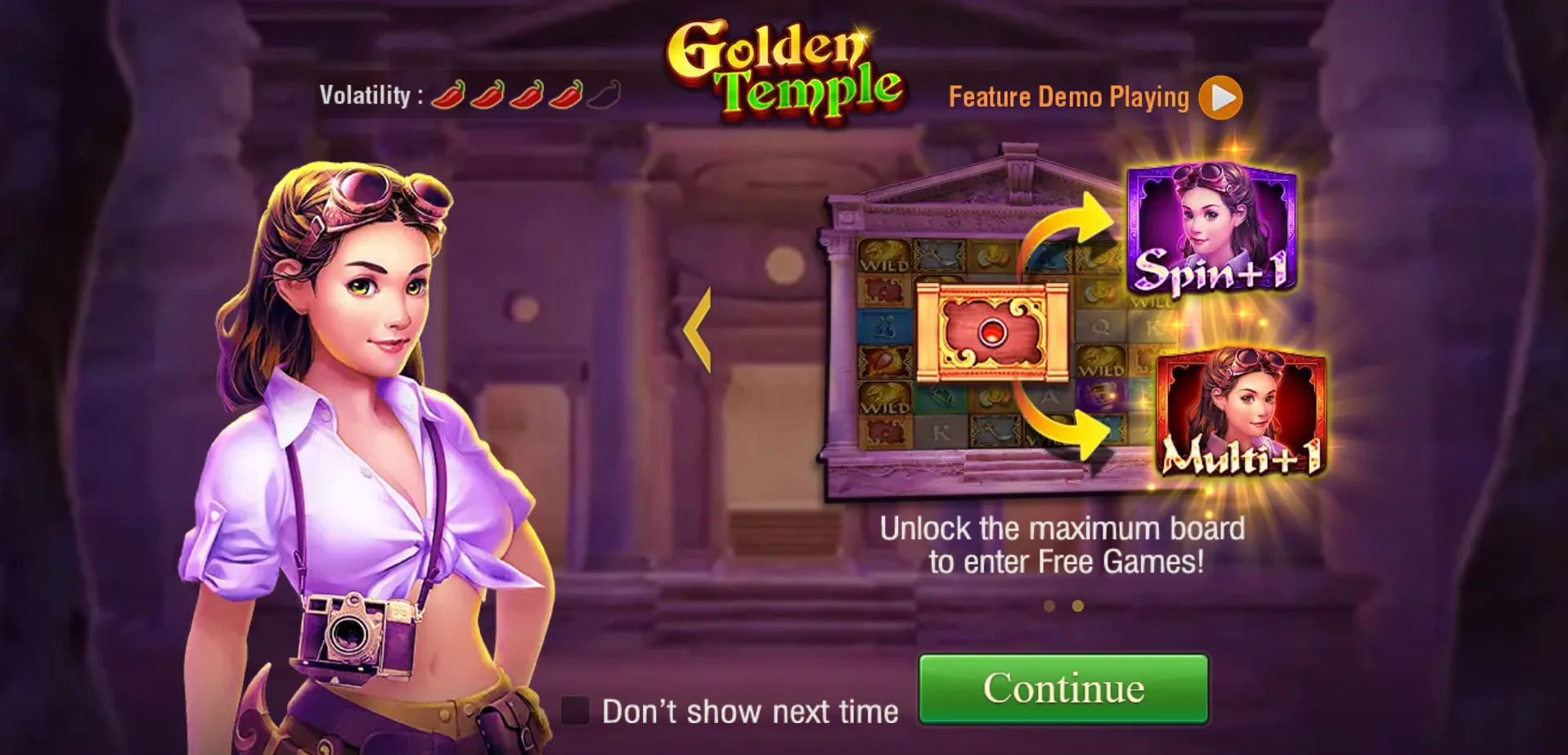 Golden Temple game interface screenshot 2