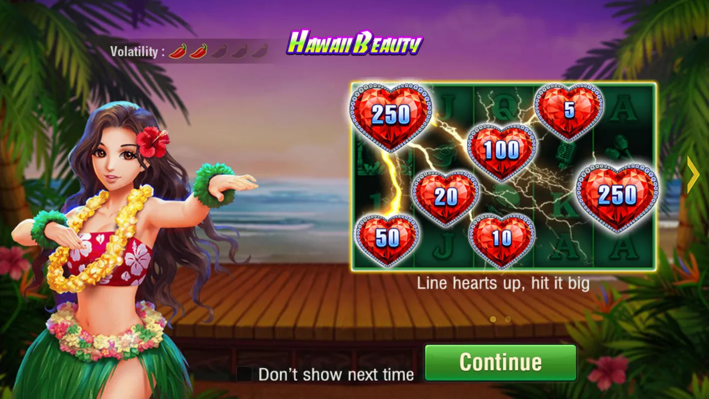 Hawaii Beauty game interface screenshot 1