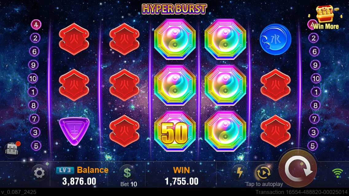 HYPER BURST game interface screenshot 3