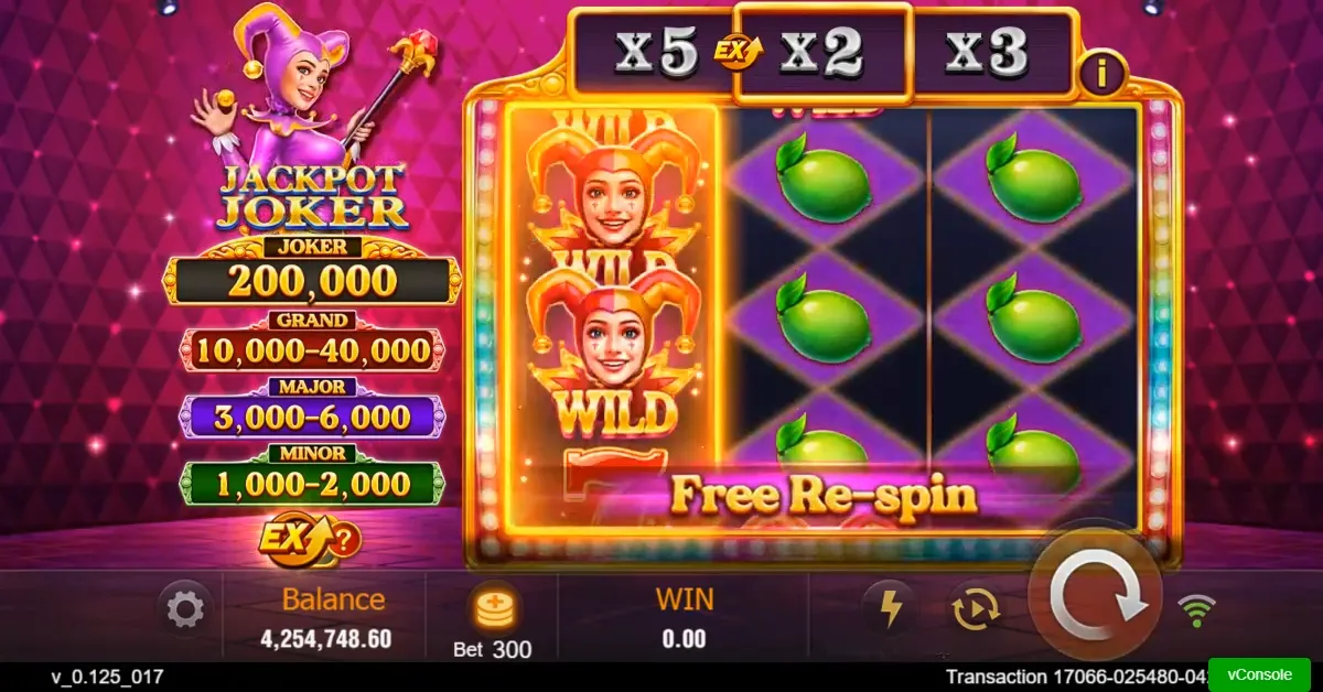 Jackpot Joker game interface screenshot 2