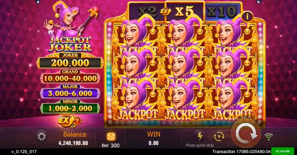 Jackpot Joker game interface screenshot 5