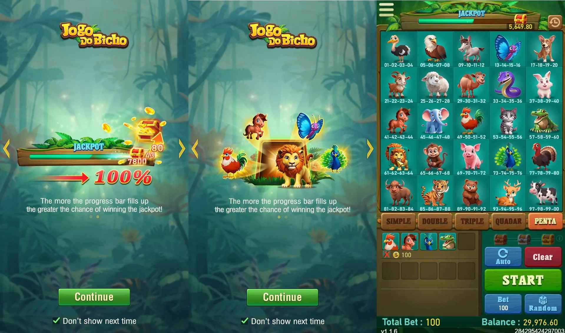 Jogo Do Bicho game interface screenshot 1