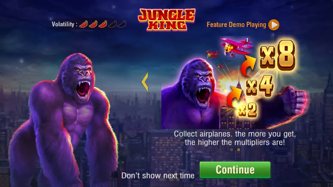 Jungle King game interface screenshot 1