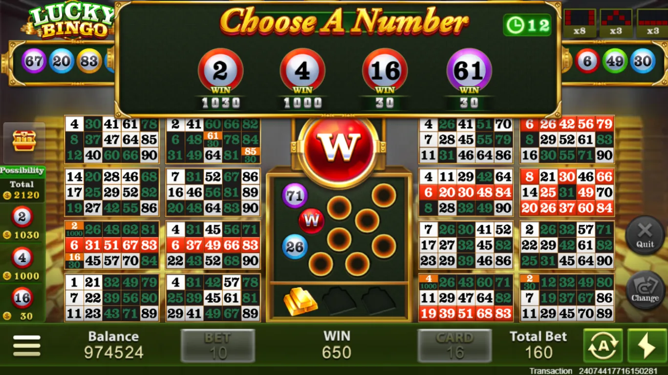 Lucky Bingo game interface screenshot 4