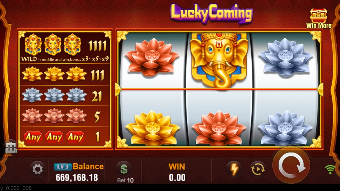 Lucky Coming game interface screenshot 3