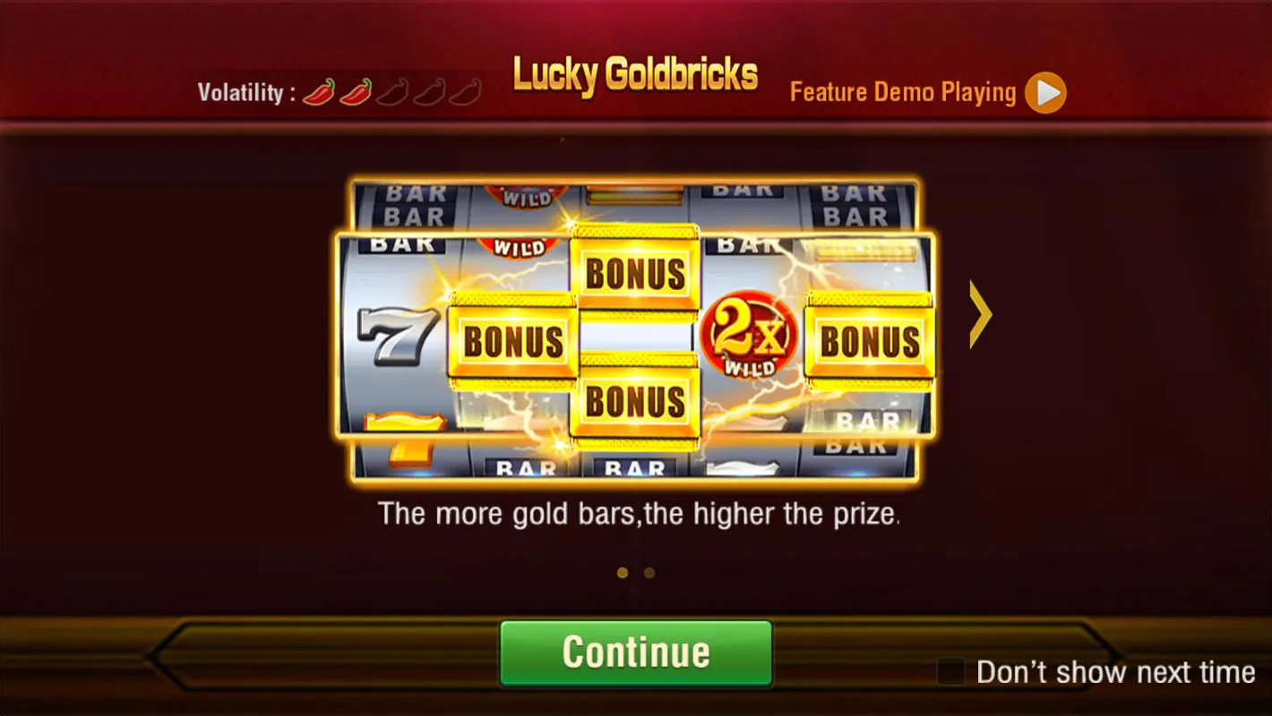 Lucky Goldbricks game interface screenshot 1