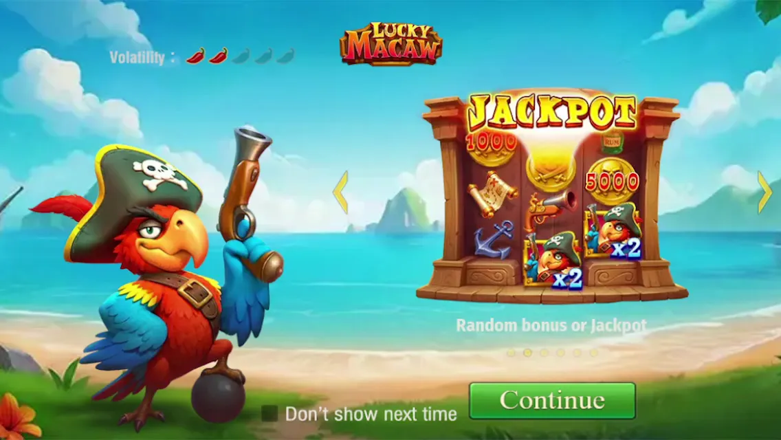 Lucky Macaw game interface screenshot 1