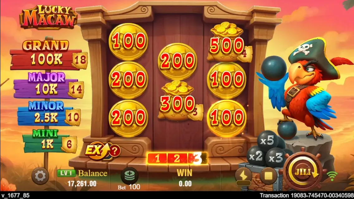 Lucky Macaw game interface screenshot 4