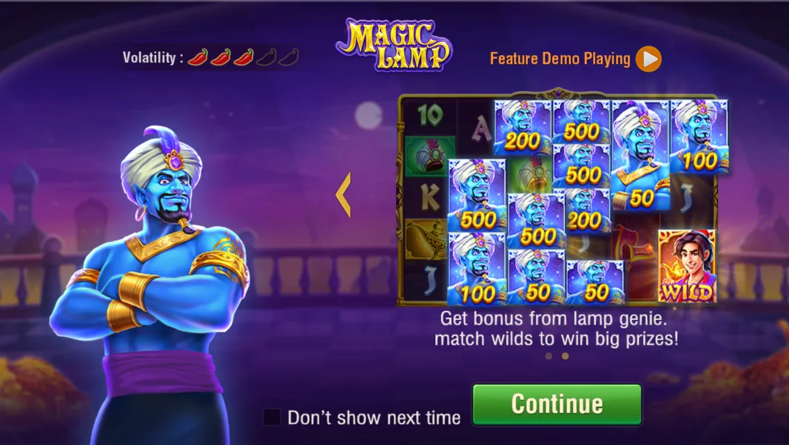Magic Lamp game interface screenshot 2
