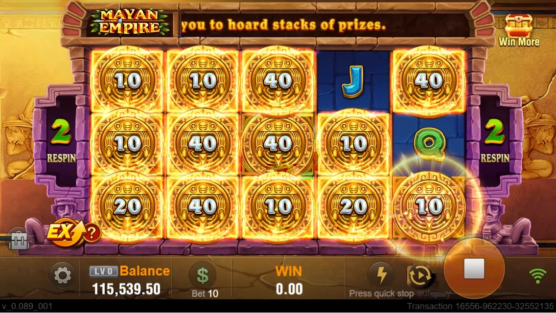 Mayan Empire game interface screenshot 5