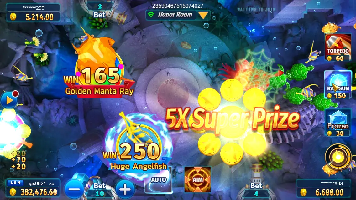 Mega Fishing game interface screenshot 3