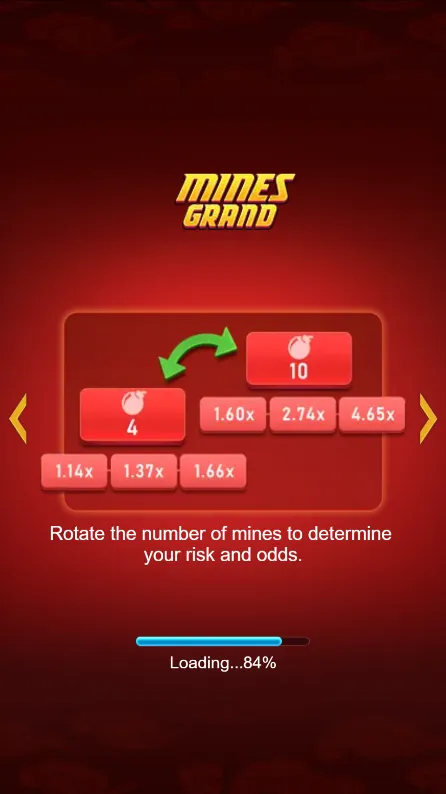 Mines Grand game interface screenshot 1